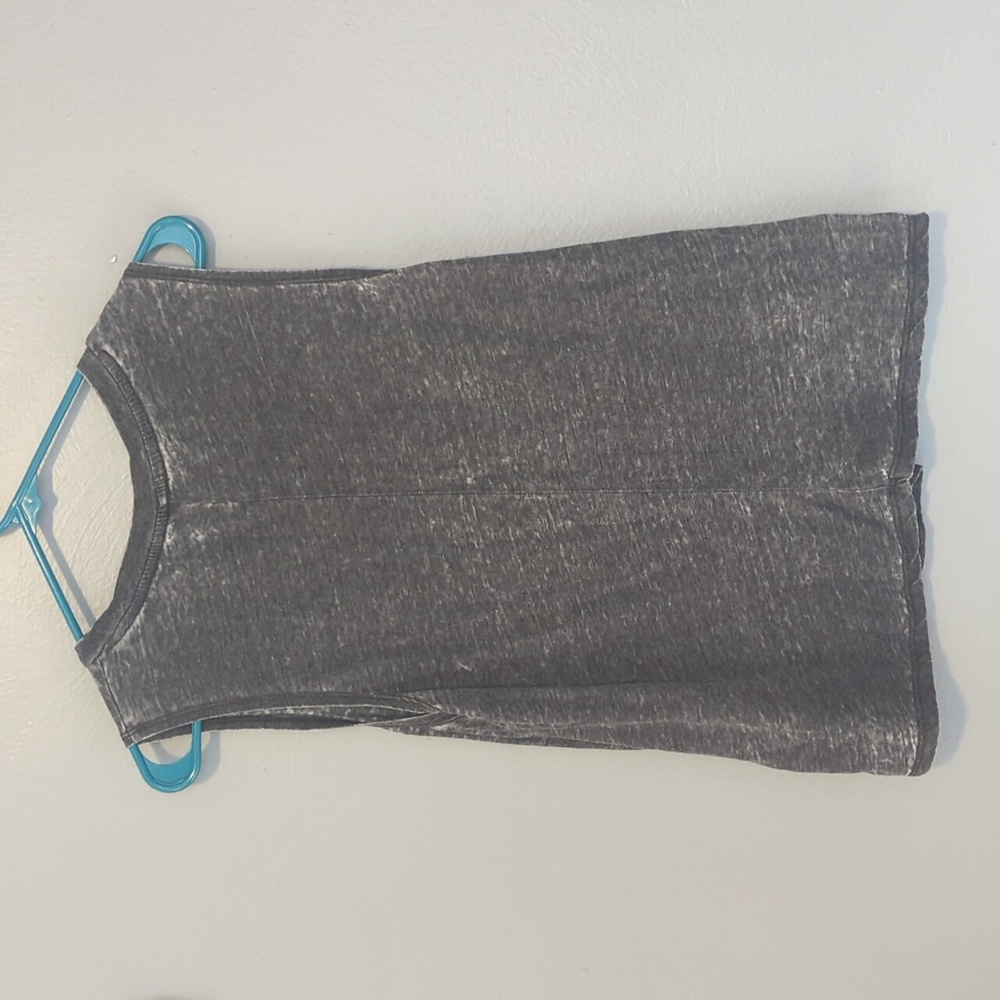Champagne For Betsey Johnson Gray Preformance Mineral-Wash Tank Top Medium M - Picture 6 of 7